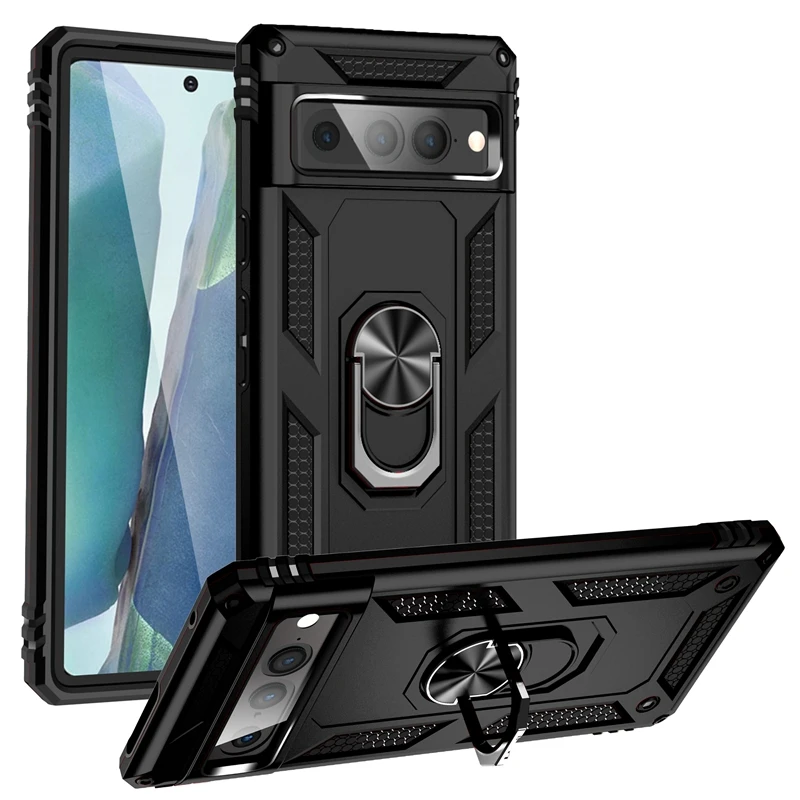 

Shockproof Case For Google Pixel 7 Pro Case Magnetic Ring Holder Funda For Googe Pixel7 Pixel 6 Pro 6A 7A Protection Back Cover