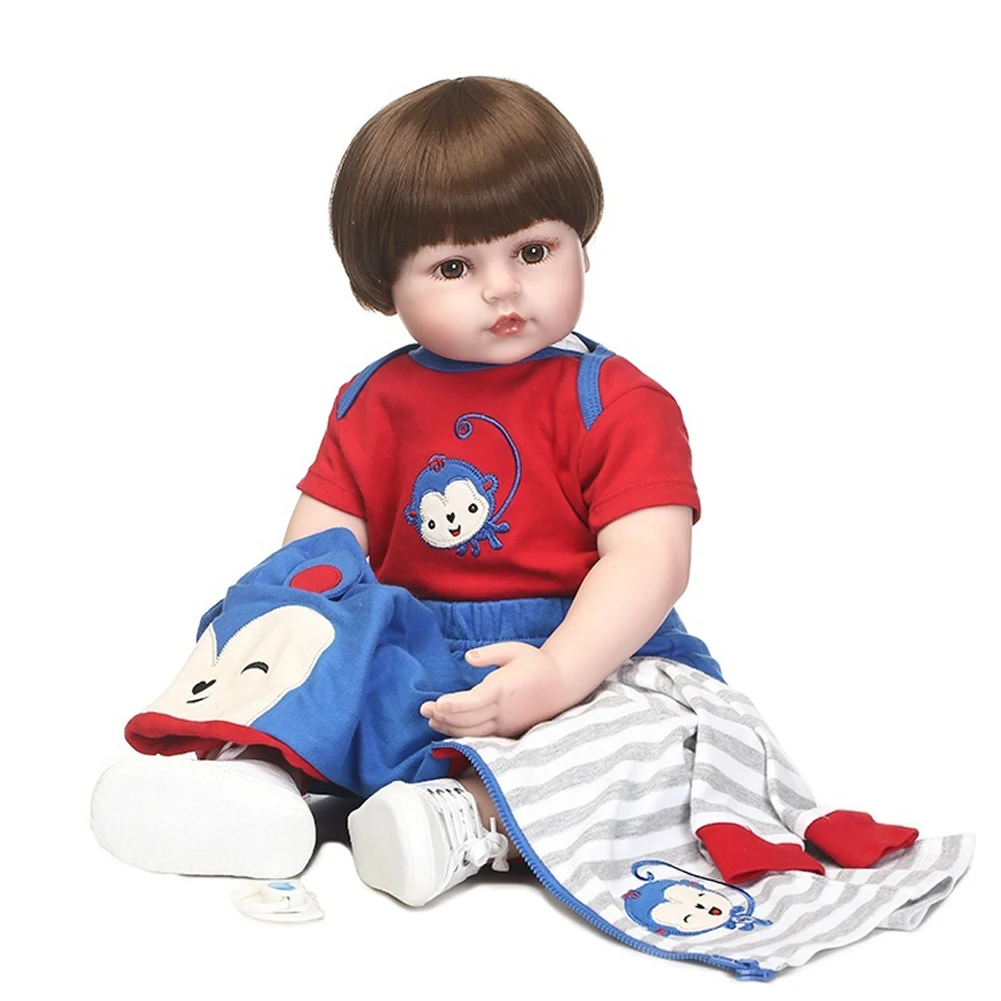 Кукла реборн Мягкая силиконовая виниловая 55 см |