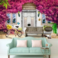custom 3d mediterranean style wallpaper rose vine cafe photo wall mural for restaurant hotel background wall decor wall paper
