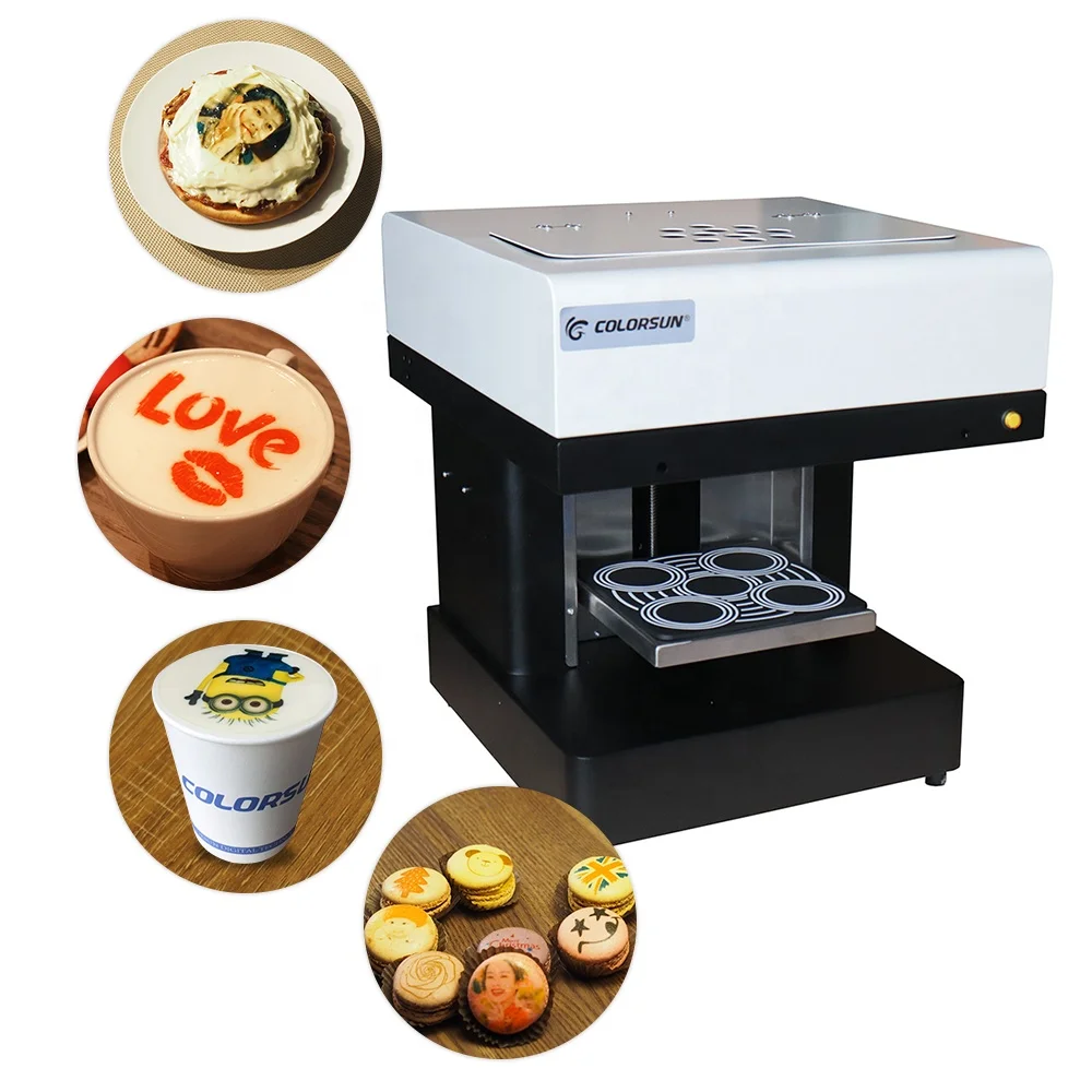 

Software Upgraded 3d Coffee printer Cappuccino Latte art Cake Chocolate printing with 4 cups print Selfie coffee printer