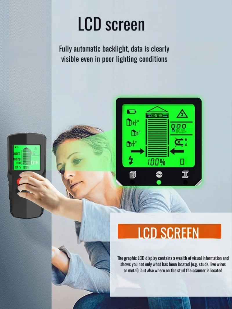 Настенный металлоискатель винтовой детектор измерительный настенный