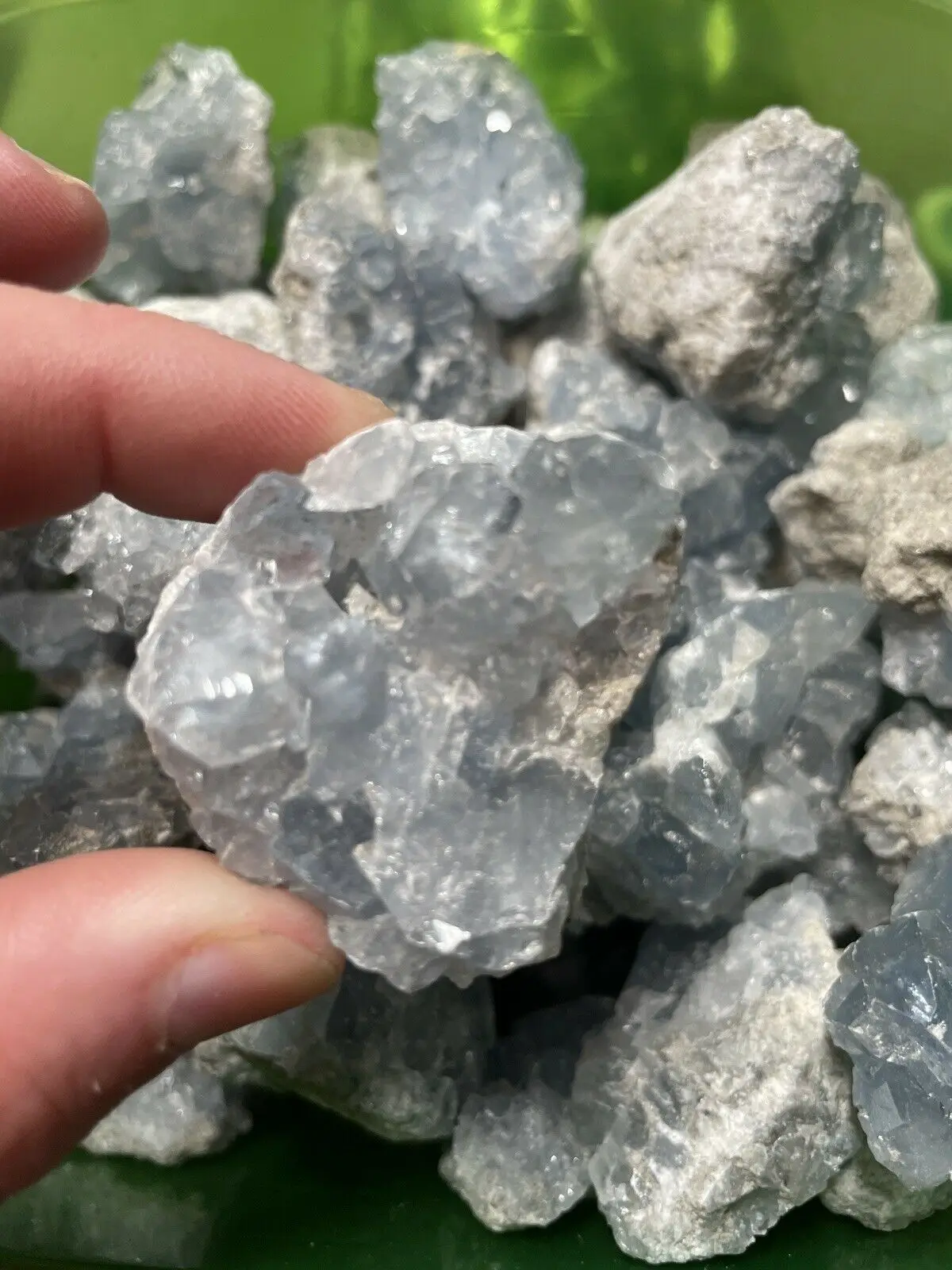 

1/2lb Natural celestine stones crystals mineral specimen