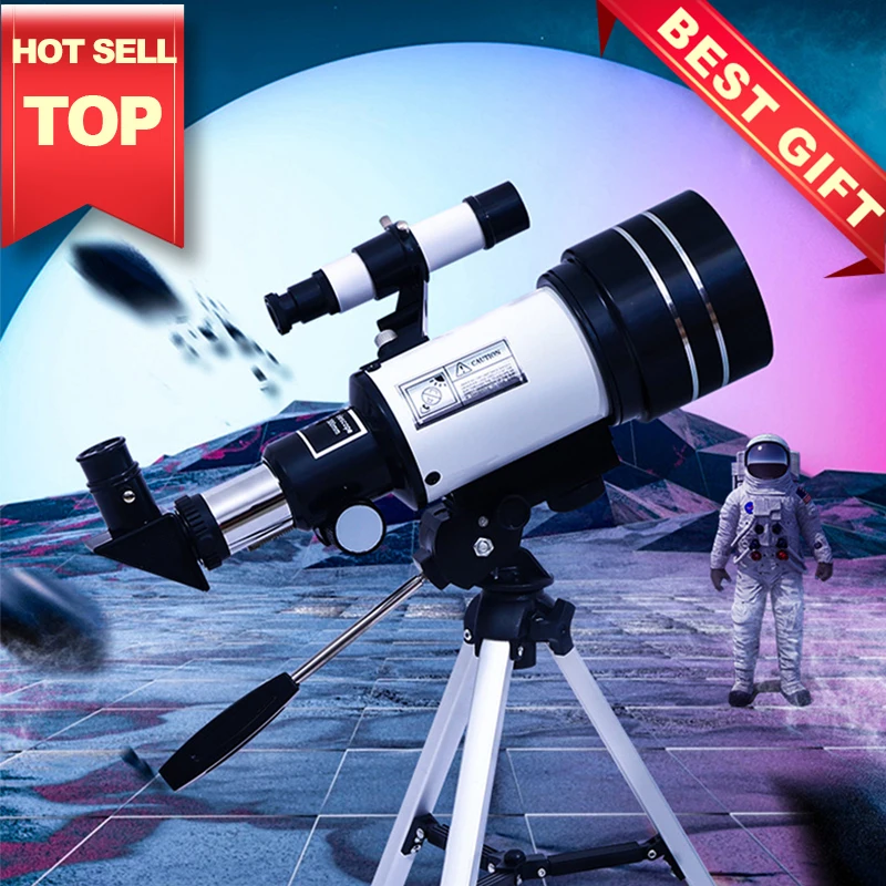 

Professional Astronomical Telescope for Space Night Vision Zoom Hd 150X Refractive Telescope Stars Moon for Beginners