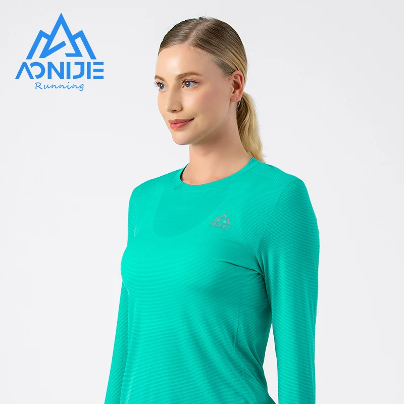 

Женские спортивные быстросохнущие рубашки AONIJIE FW5133 с длинным рукавом, футболка на весну и осень для тренировок по бегу и марафону