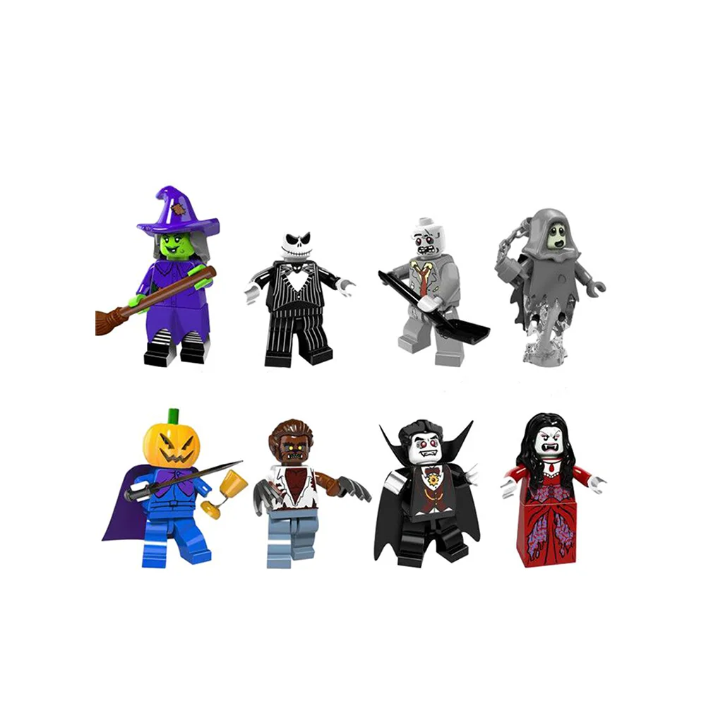 

Doll Pumpkin Head Ghost Vampire Witch Zombie Block Children's Boys and Girls Gift