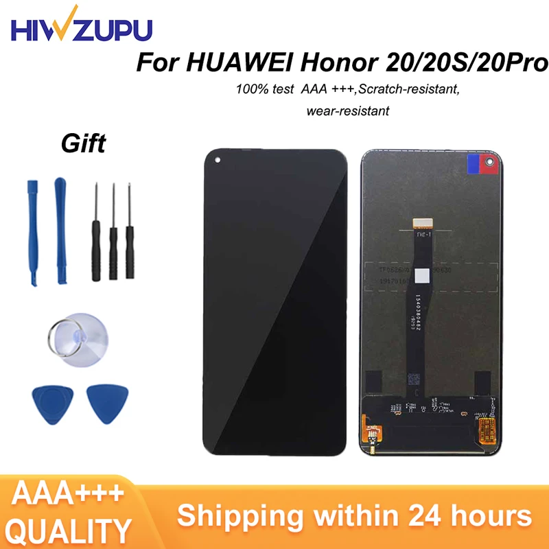 

HIWZUPU New 100% Tested Touch Panels LCD Display for Huawei Honor 20 20S LCDs for Honor 20Pro Display Screen NoDead Pixel + Gift