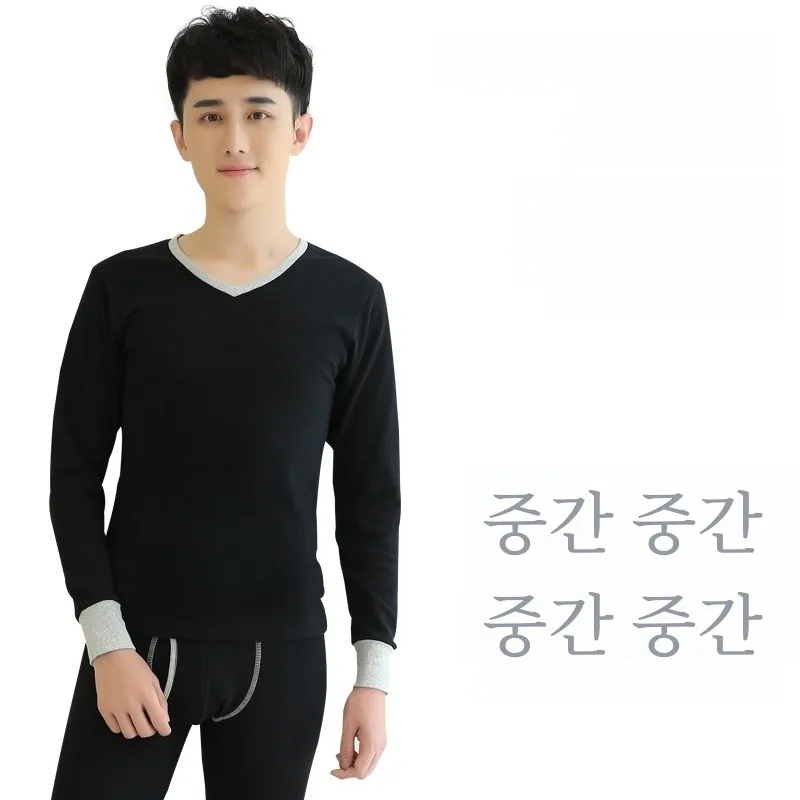 Комплект джинс Red Bean из 00% хлопка Heattech мужское термобелье с v-образным вырезом