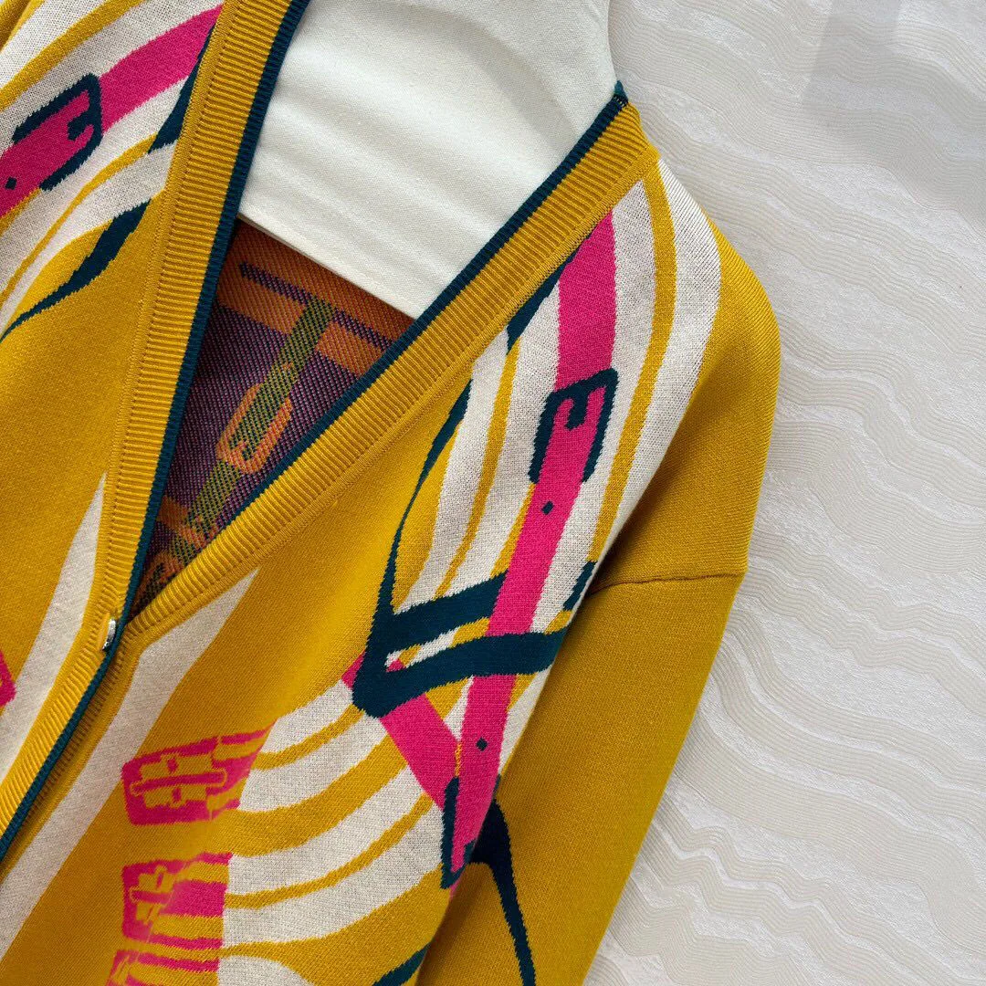 Новинка 2024 модный шерстяной кашемировый контрастный женский свитер с V-образным