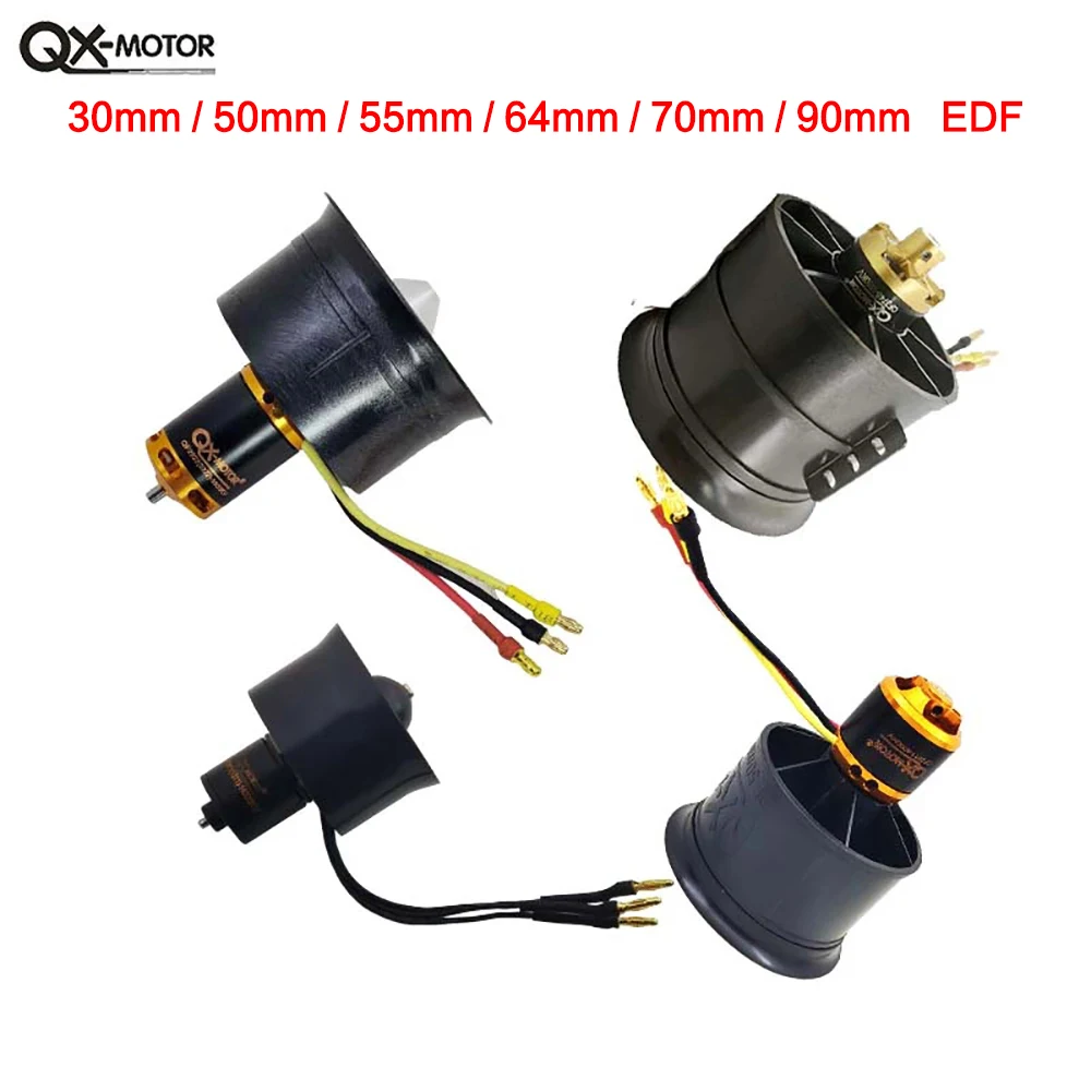 

QX-MOTOR Ducted Fan System EDF for Jet Plane 30mm 50mm 55mm 64mm 70mm 90mm with brushless Motor