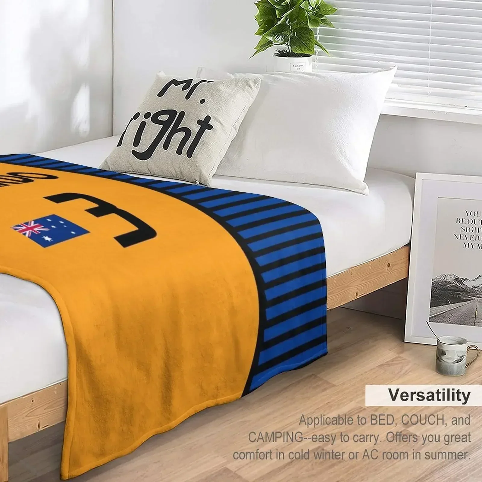 F1 2021 - # Одеяло Ricciardo 3 фланелевое клетчатое одеяло для кемпинговой кровати