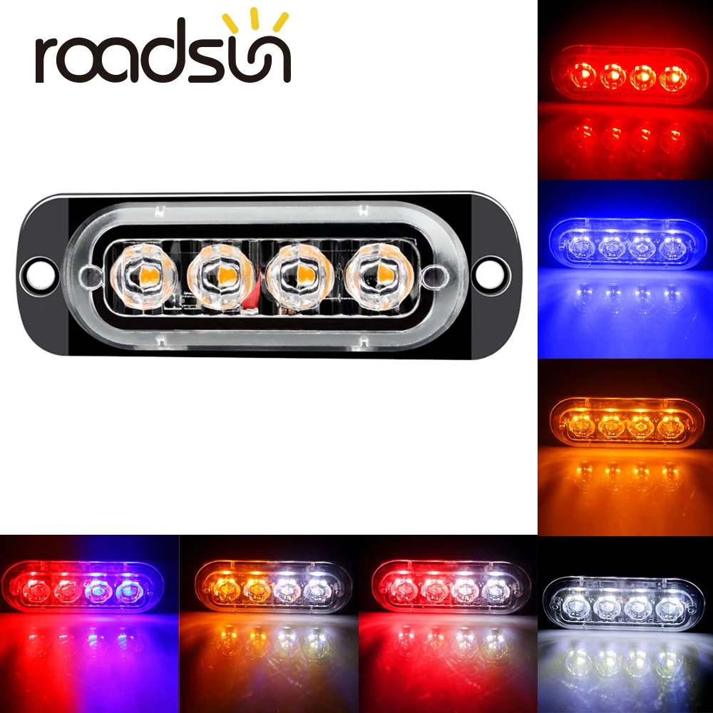 

Автомобильный Стробоскоп roadsun, 4 светодиода, 12 В, 24 В