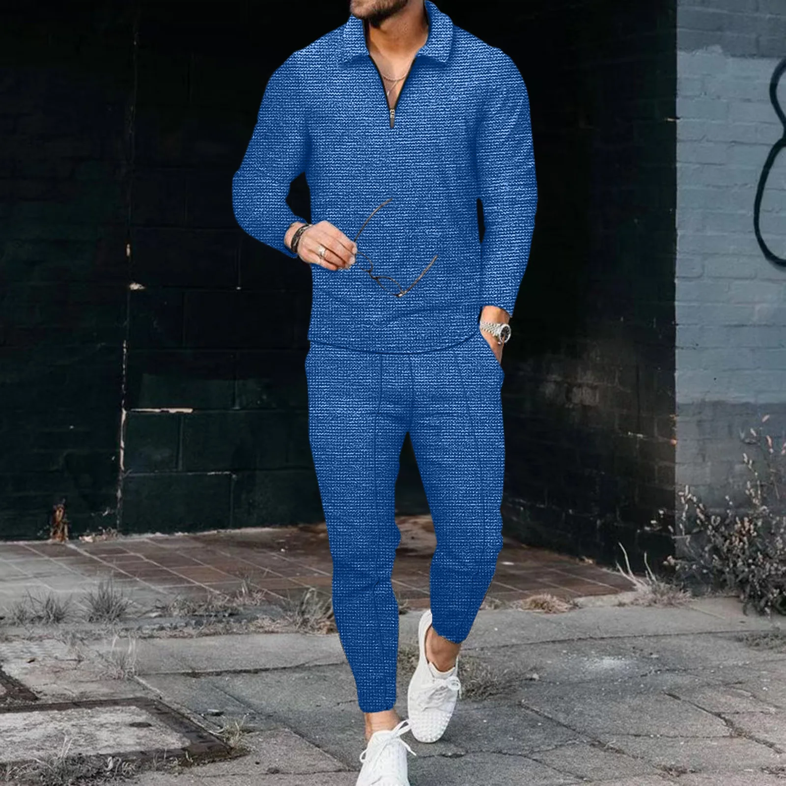Men's sports suit Fall 2023 2-piece long-sleeved sports suit set suits for men  clothes for men  tracksuit men