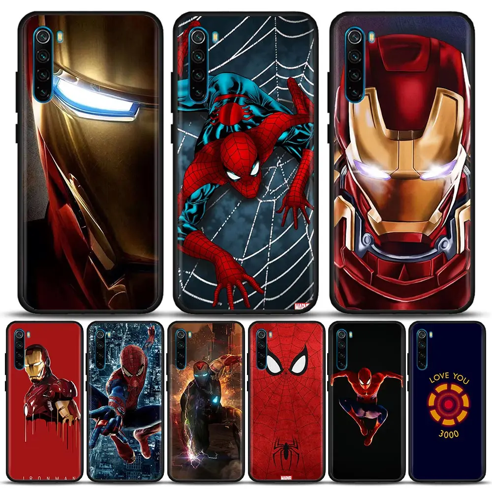

Marvel Phone Case for Redmi 6 6A 7 7A Note 7 8 8A 8T 9 9S Pro 4G 9T Case Soft Silicone Cover Marvel Spiderman iron man