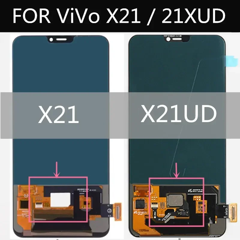 

ЖК-дисплей для vivo X21 X21A X21UD X21UDA, сенсорный экран, дигитайзер, стеклянная линза в сборе, замена