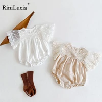 rinilucia 100 cotton newborn baby summer rompers infant body sleeveless baby jumpsuit lace ropa bebe baby boy girl clothes