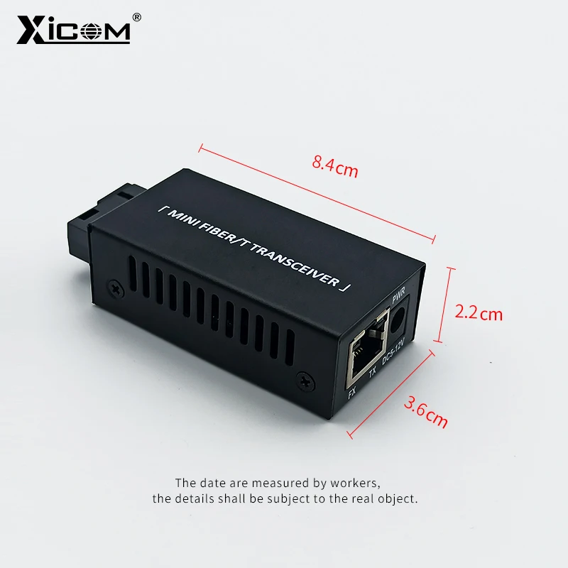 1 Pair Gigabit 100/1000M A/B SC Ethernet Fiber Switch Media Converter Rj45 Optic Transceiver 20KM fibra Switch with Power Supply