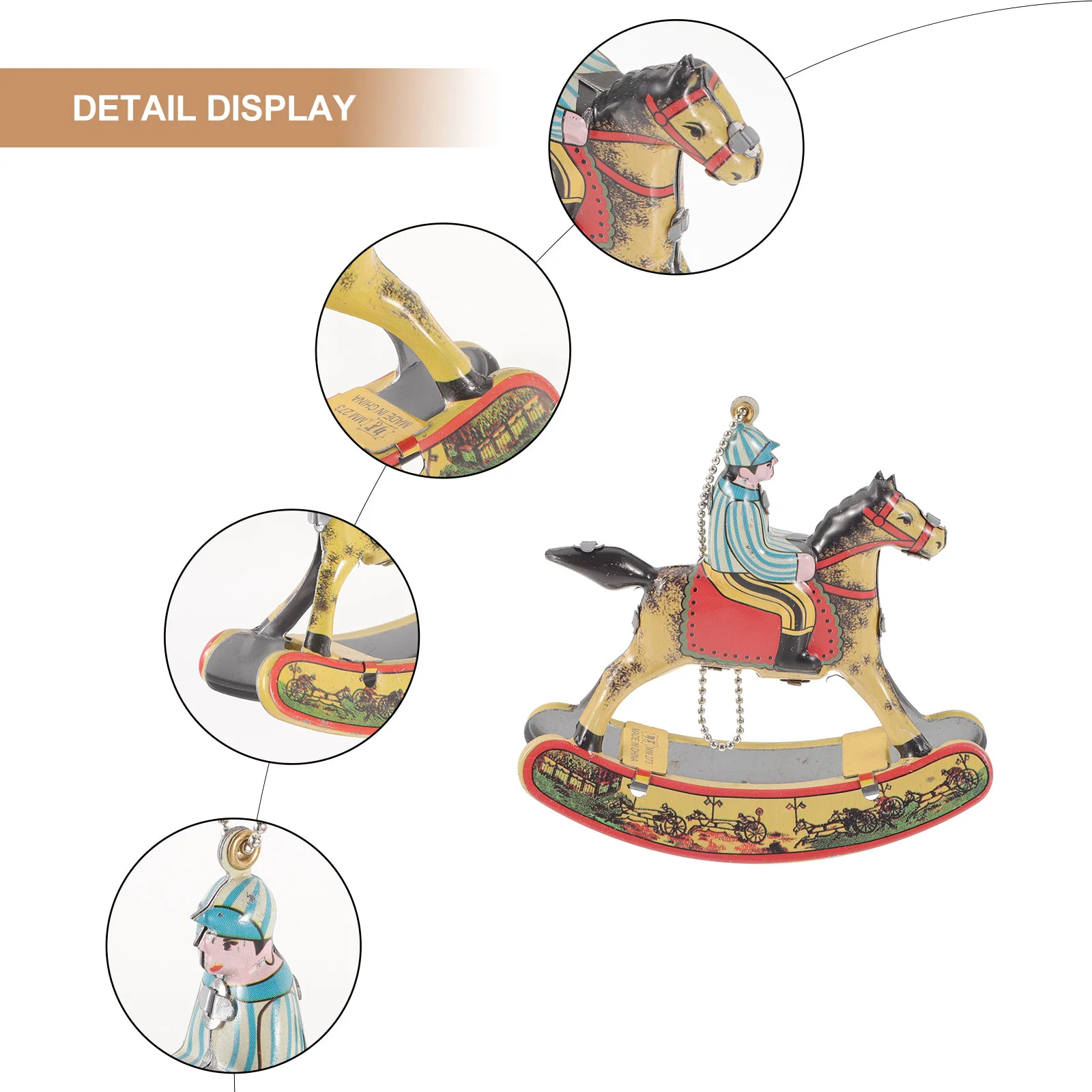 Оловянные игрушки макет украшение для лошади-качалки металлические украшения