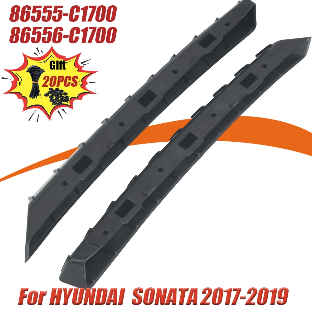 Фото Левый и Правый Боковые Кронштейны Бампера 86555C1700 86556C1700 для Hyundai SONATA 2017 2018 2019, Запасные Автомобильные Аксессуары №1