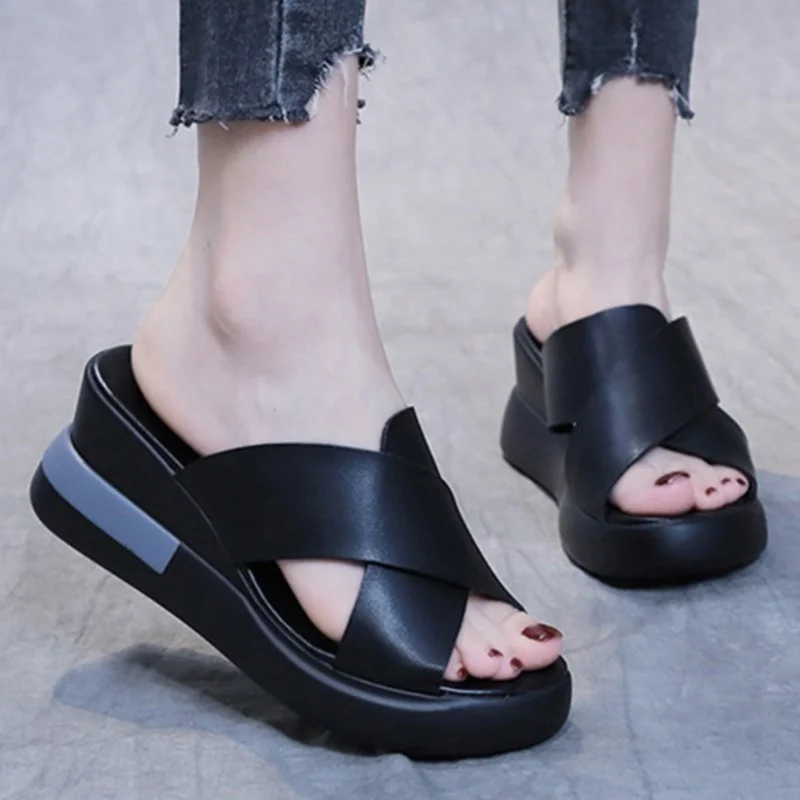 

Fashion Breathable Women's Sandals Summer 2023 New Elegant Outdoor Womens Sandals Soft Slip On Footwear Shoes For Women Female