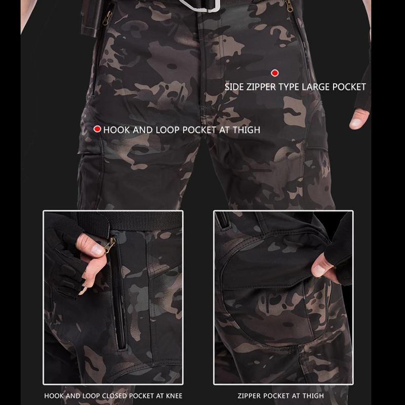 Мужская тактическая куртка с мягкой оболочкой армейская Водонепроницаемая