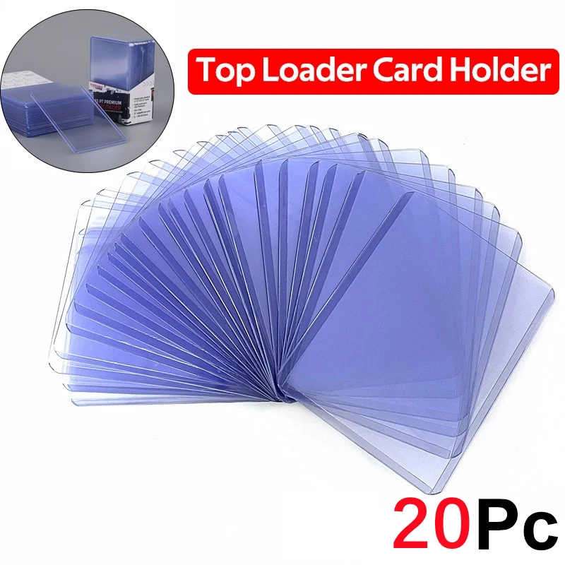 

20PCS Standard 35PT Top Loaders Game Card Sleeves Toploader Card Protector for Baseball Football Sports Game Cards PVC Slot