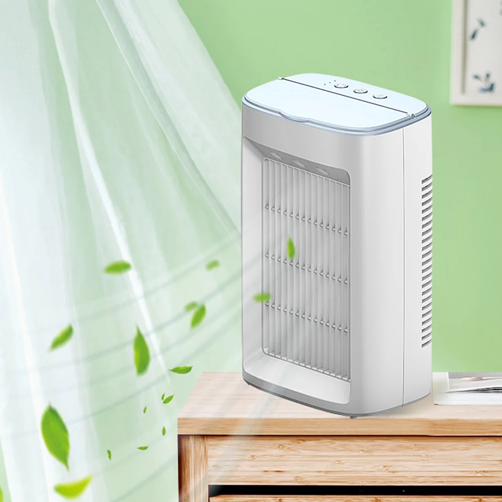 

USB Mini Cooling Fan Air Purifier Desktop Humidifier Summer Air Conditioner 3-speed Bladeless Fan Summer Air Conditioner Cooling