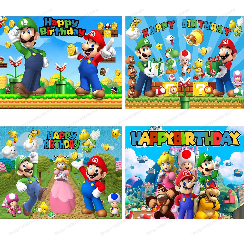 Фон для фотографий Супер Марио мальчиков