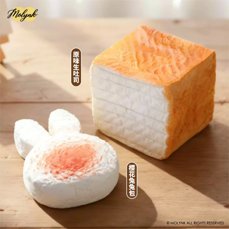Фото Новая серия MOLYNK Alice Bread: мягкая игрушка-сюрприз в закрытой упаковке, медленно восстанавливающая форму, с эффектом кремовой губки, плотная, липкая на ощупь, сенсорная игрушка для снятия стресса. №2