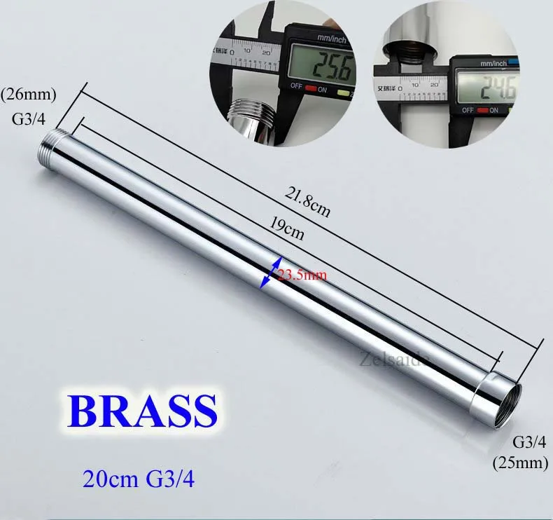 

10/20/30/40/50/60/70 см удлинитель для душа из латуни/нержавеющей стали, удлиненная труба для душа