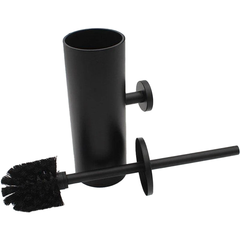 

Черный держатель для туалетной щетки, стальной инструмент для очистки, настенная щетка для туалета с вертикальным креплением