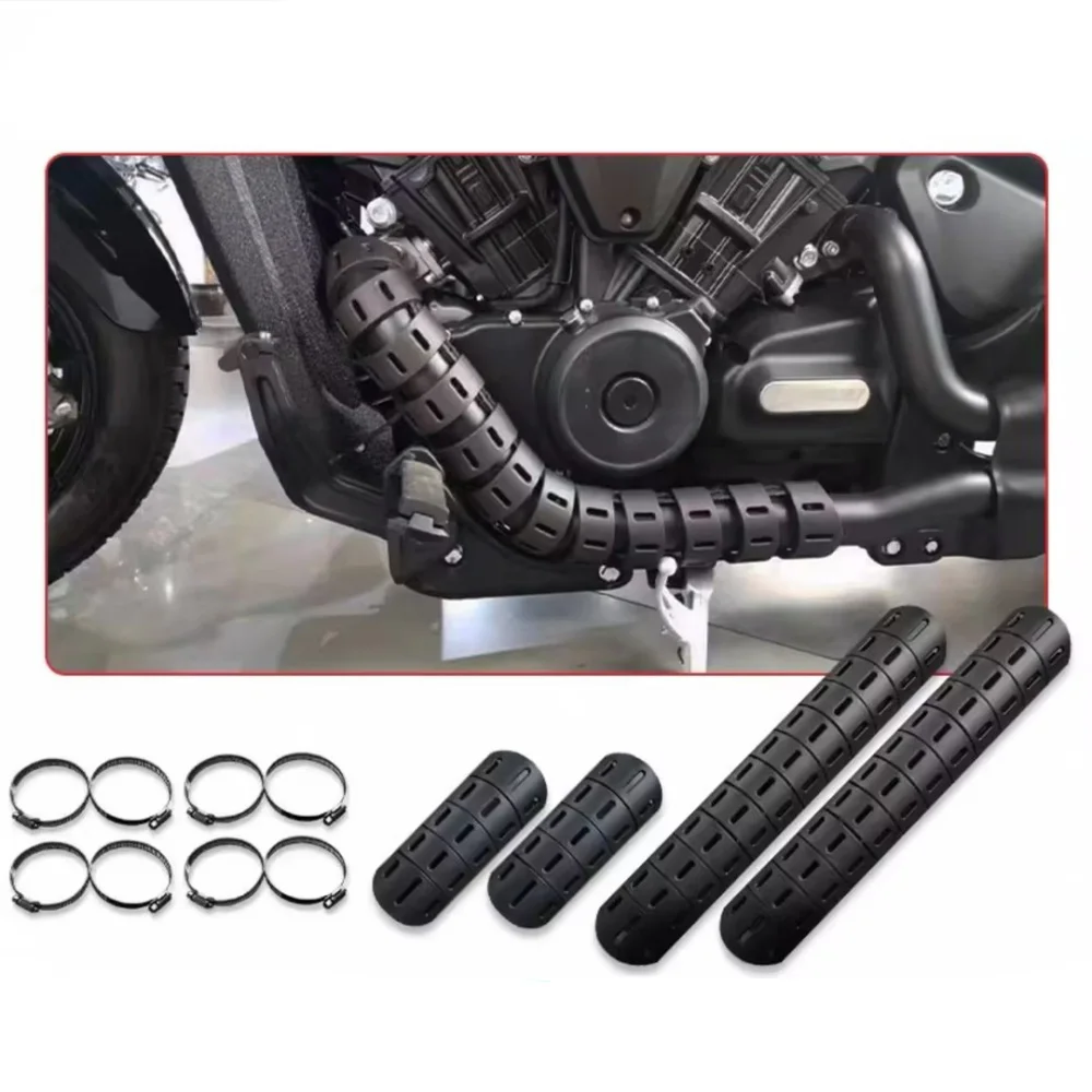 

ДЛЯ BENDA Dark Flag 500, противоожоговая крышка, модифицированная выхлопная труба, имитация углеродного волокна, противоожоговая крышка