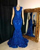 vinca sunny royal blue sequin prom dress for black girls formal evening gown african wedding gowns mermiad robes de cocktail