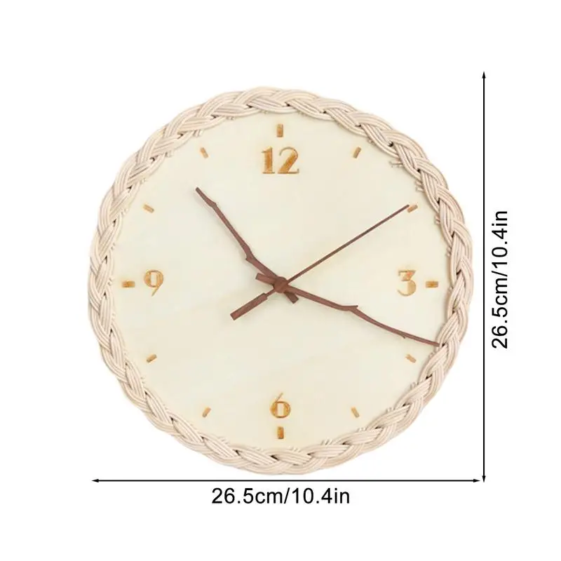 Настенные часы в стиле бохо винтажные декоративные без тикания с питанием от