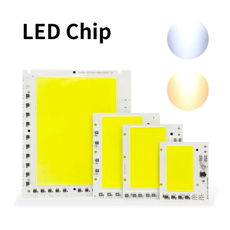 

LED COB Chip 10W 20W 30W 50W 100W 220V Smart IC No Need Driver 150W 200W LED Bulb Lamp for Flood Light Spotlight Diy Lighting