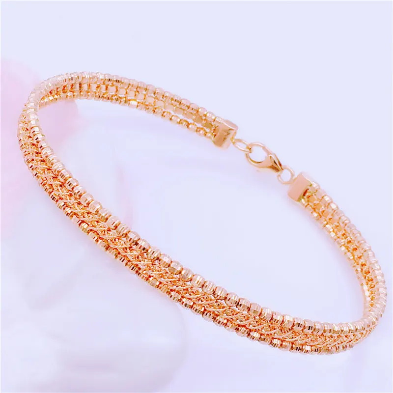 

Женский браслет из розового золота 585 пробы, с покрытием из фиолетового золота 14 к, модные изысканные ювелирные изделия в китайском стиле