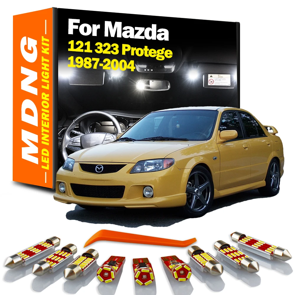 

MDNG Canbus LED Interior Map Dome Light Kit For Mazda 121 323 Protege 1987-1999 2000 2001 2002 2003 2004 Car Led Bulbs No Error