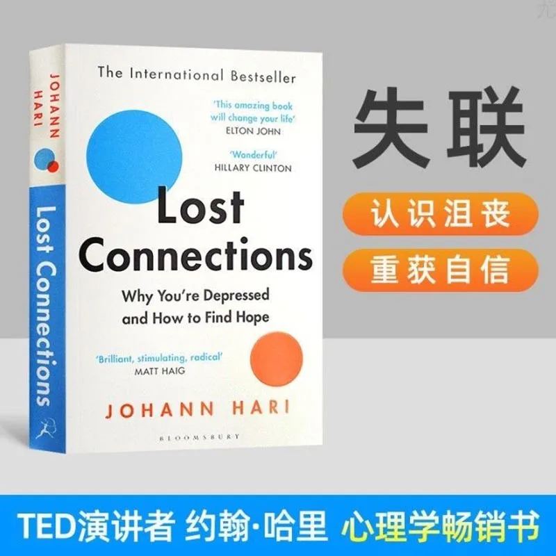 

Lost Connections By Johann Hari Why You're Depressed and How to Find Hope The International Bestseller Paperback Booklish Book