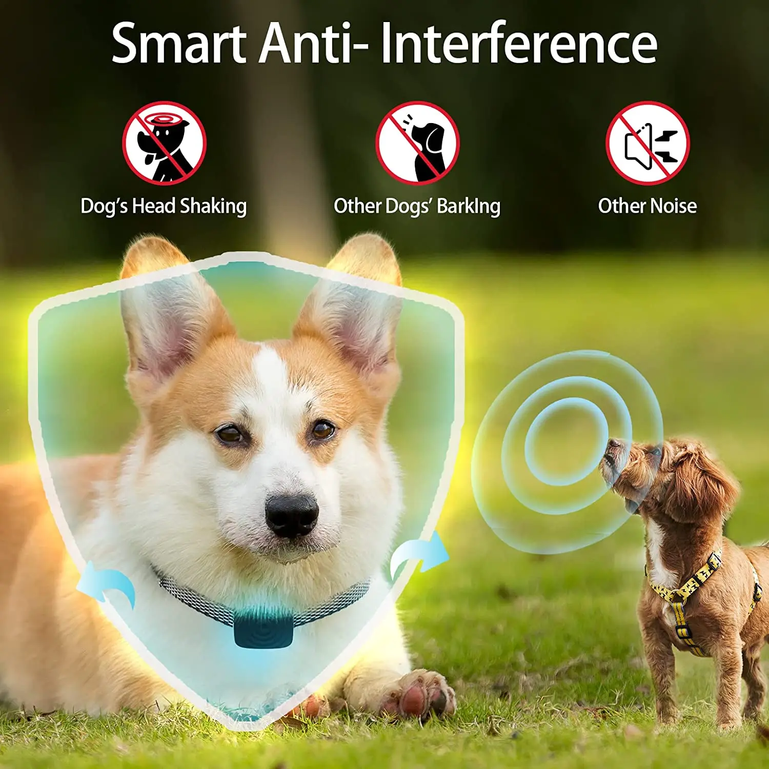 STLFSmart Автоматический контроль Анти-барвный ошейник для собак E Перезаряжаемый через USB Водонепроницаемый ошейник для тренировки домашних животных с защитой от лая Без шо (art.: 3920d473da4e1) - 3920d473da4e1