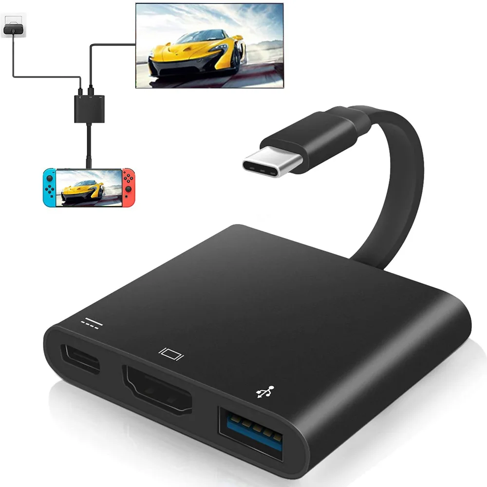 

USB C Hub to HDMI-compatible Adapter OTG Thunderbolt 3 Dock with usb3.0 pd for Macbook Pro/Air M1 ThinkPad