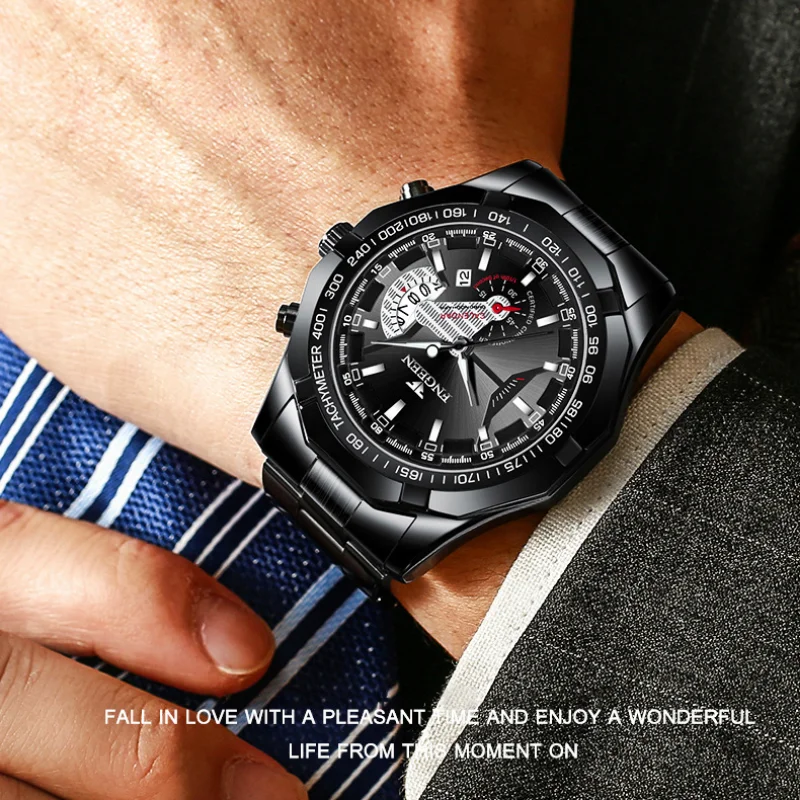 2023 Top Brand Luxury Watch Fashion Casual Military Quartz Sports Wristwatch Full Steel Waterproof Men's Clock Relogio Masculino