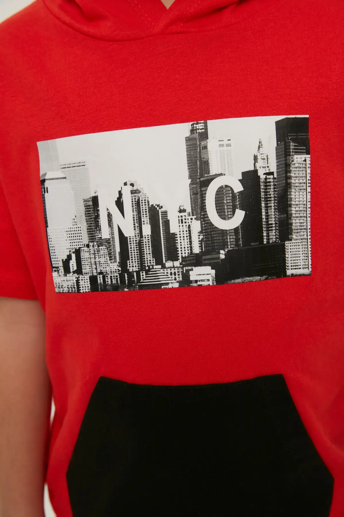 

Hooded Printed Male Child Knitted T-Shirt TKDSS22TS0164