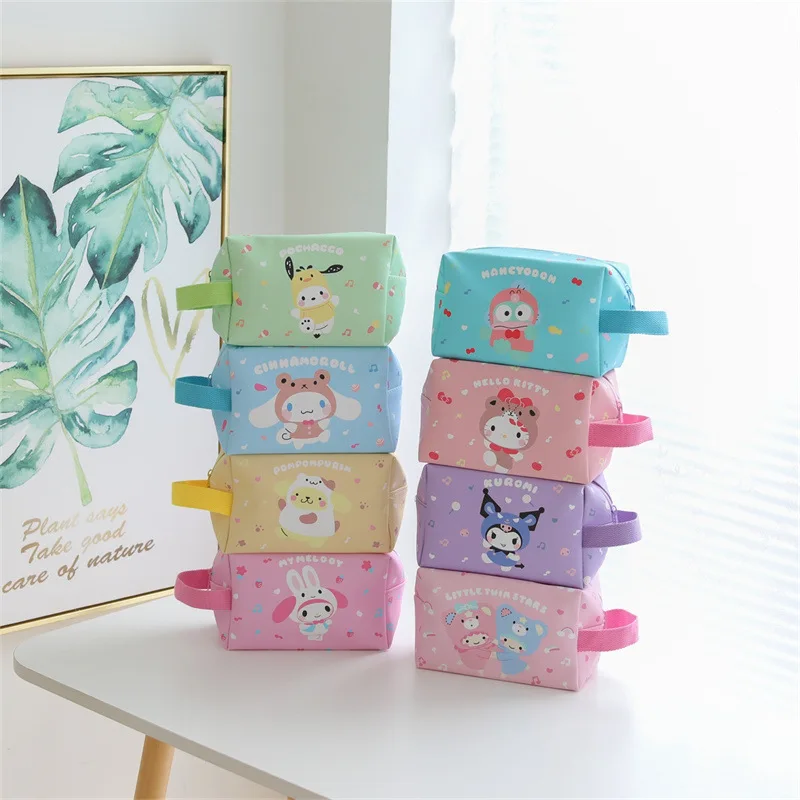 

Kawaii My Melody Cinnamoroll Kuromi Hellokitty Милая мультяшная портативная косметичка большая емкость канцелярская сумка для хранения подарок