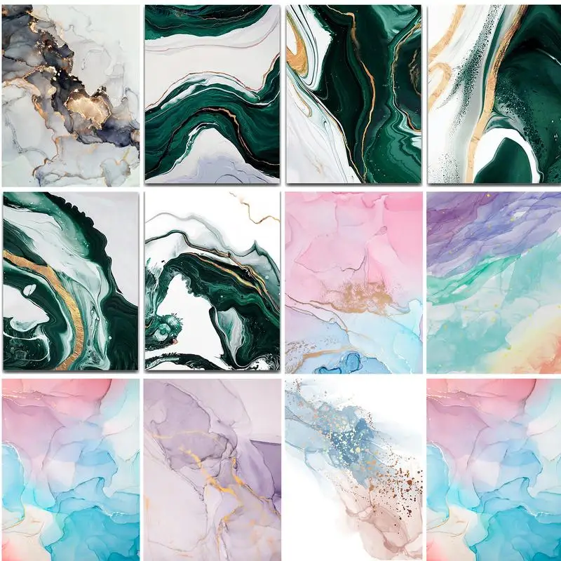 

RUOPOTY Diy Painting By Numbers Abstract Canvas Colouring Landscape Handpainted Gift Wall Decor 60×75cm Frame home decor