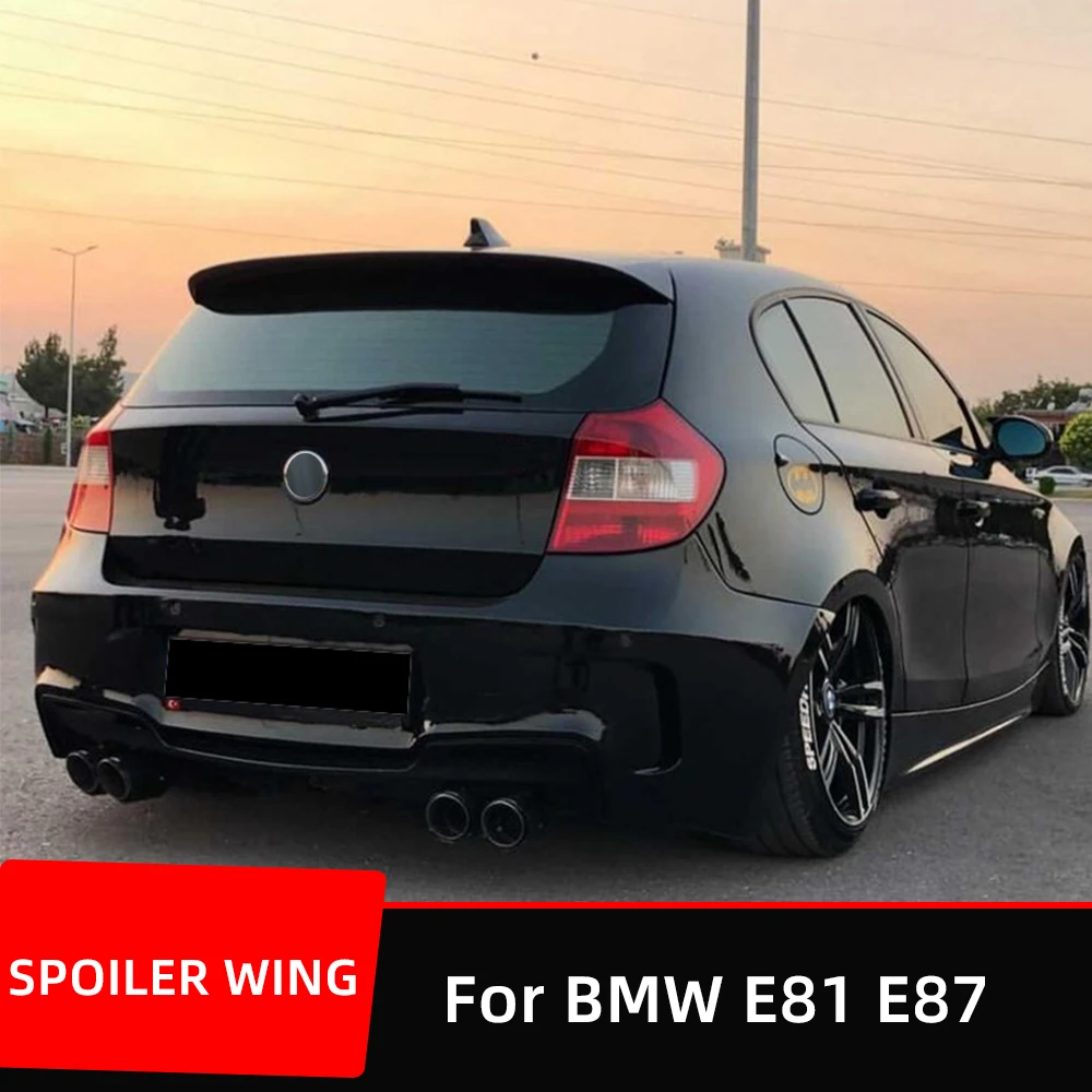 

For BMW 1 Series E87 E81 Hatchback 116i 120i 118i 2004-2012 Rear Trunk Lid Roof Spoiler Wing ABS Black Carbon Car Accessories