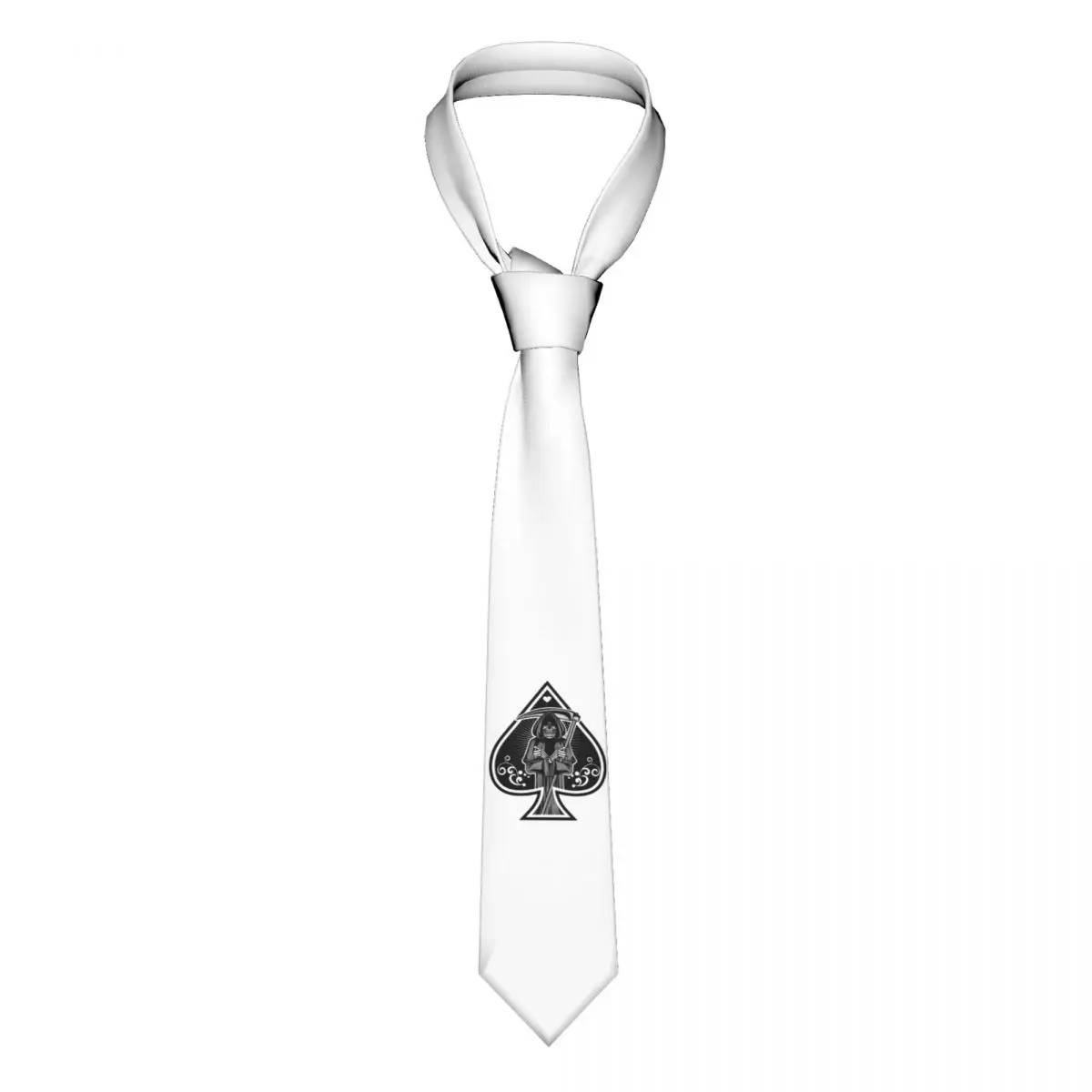 Мужской галстук для покера с черепом, в готическом стиле