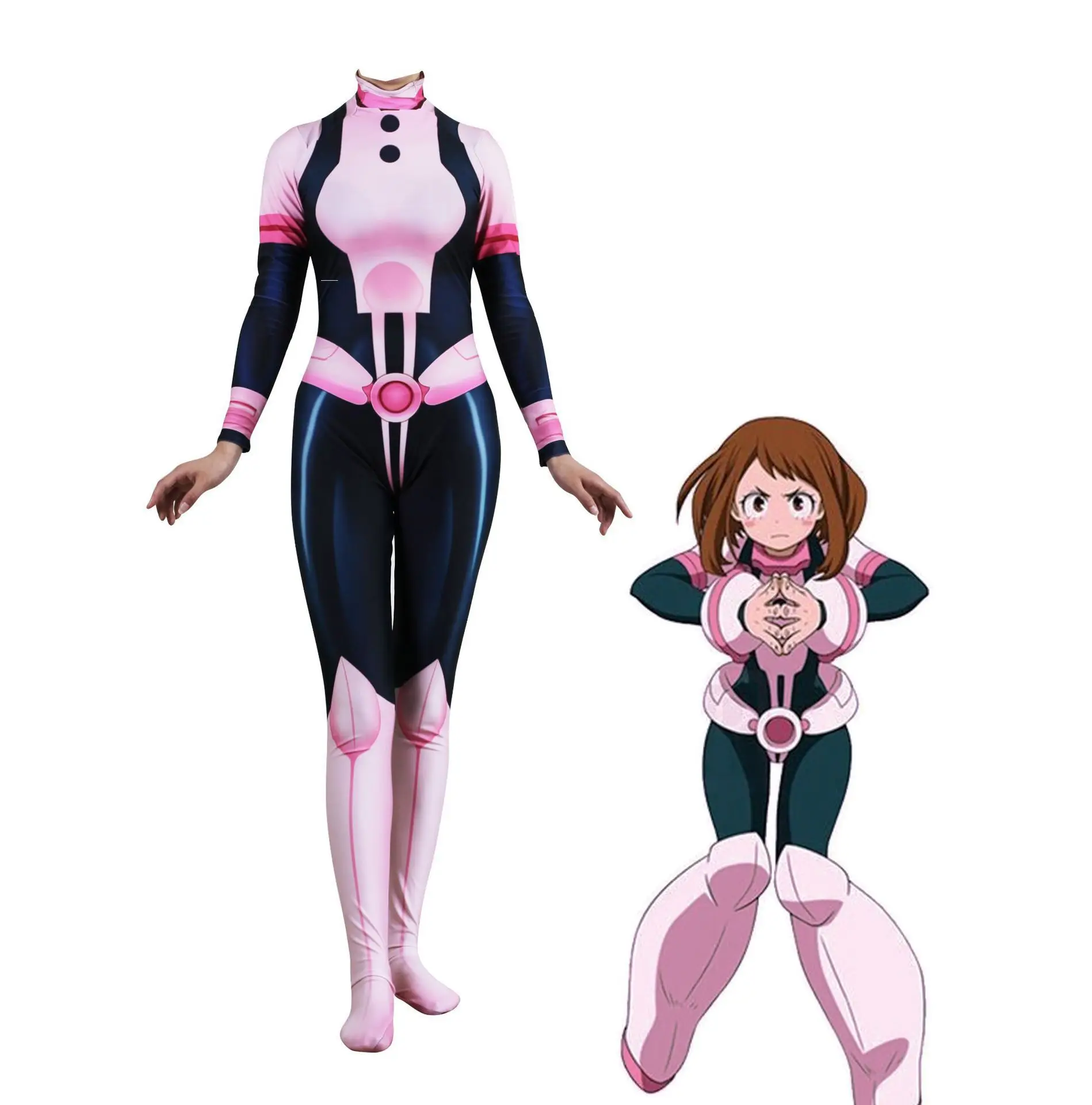 Женский комбинезон для косплея на Хэллоуин OCHACO URARAKA