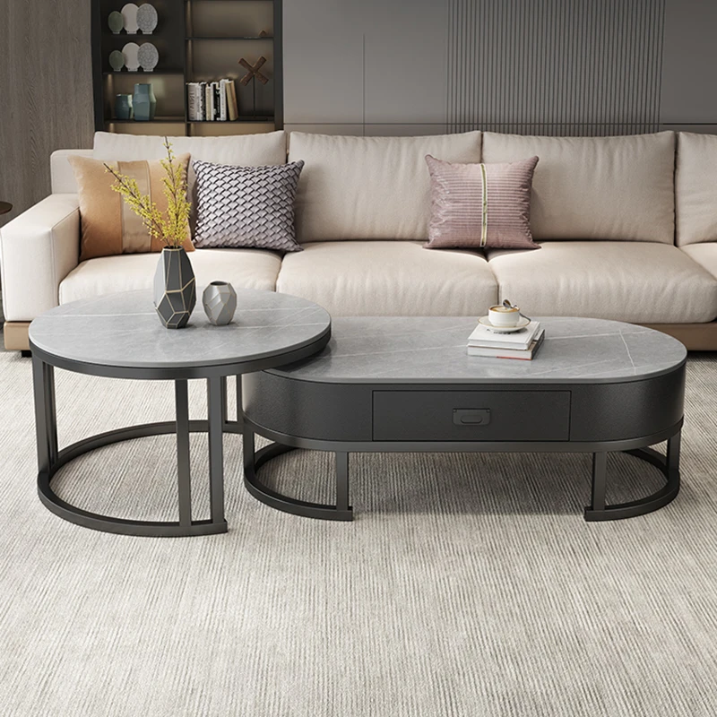 

Extendable Modern Coffee Tables Luxury Marble Standing Space Saving Coffee Table Irregular Center Table Basse Office Furniture