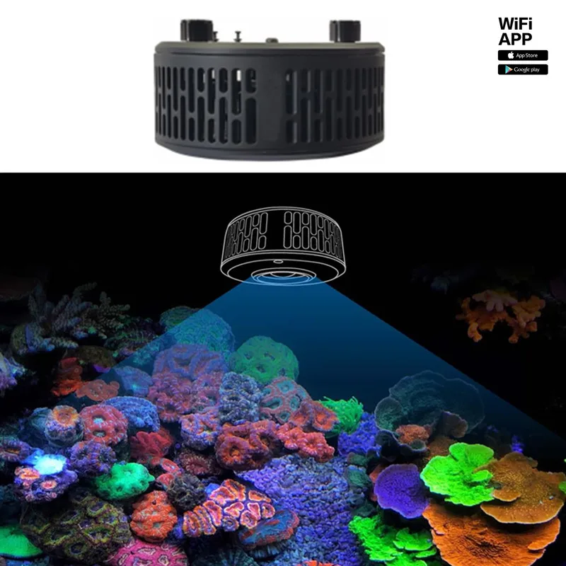 

100W Reef LED Light WiFi Program Saltwater Seawater Marine Coral Reef Lights SPS LPS Aquarium Fish Tank Lighting