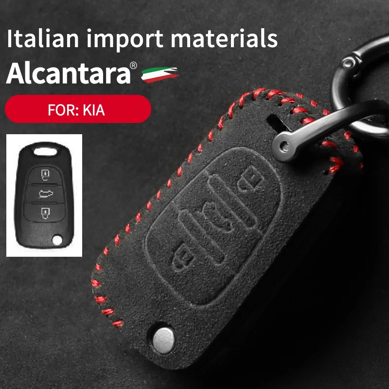 

Suede Car Key Case For KIA Sportage Rio 3 Soul Optima Ceed Pro K5 K2 Pride For Hyundai i20 i30 ix20 ix25 ix35 Elantra Accent