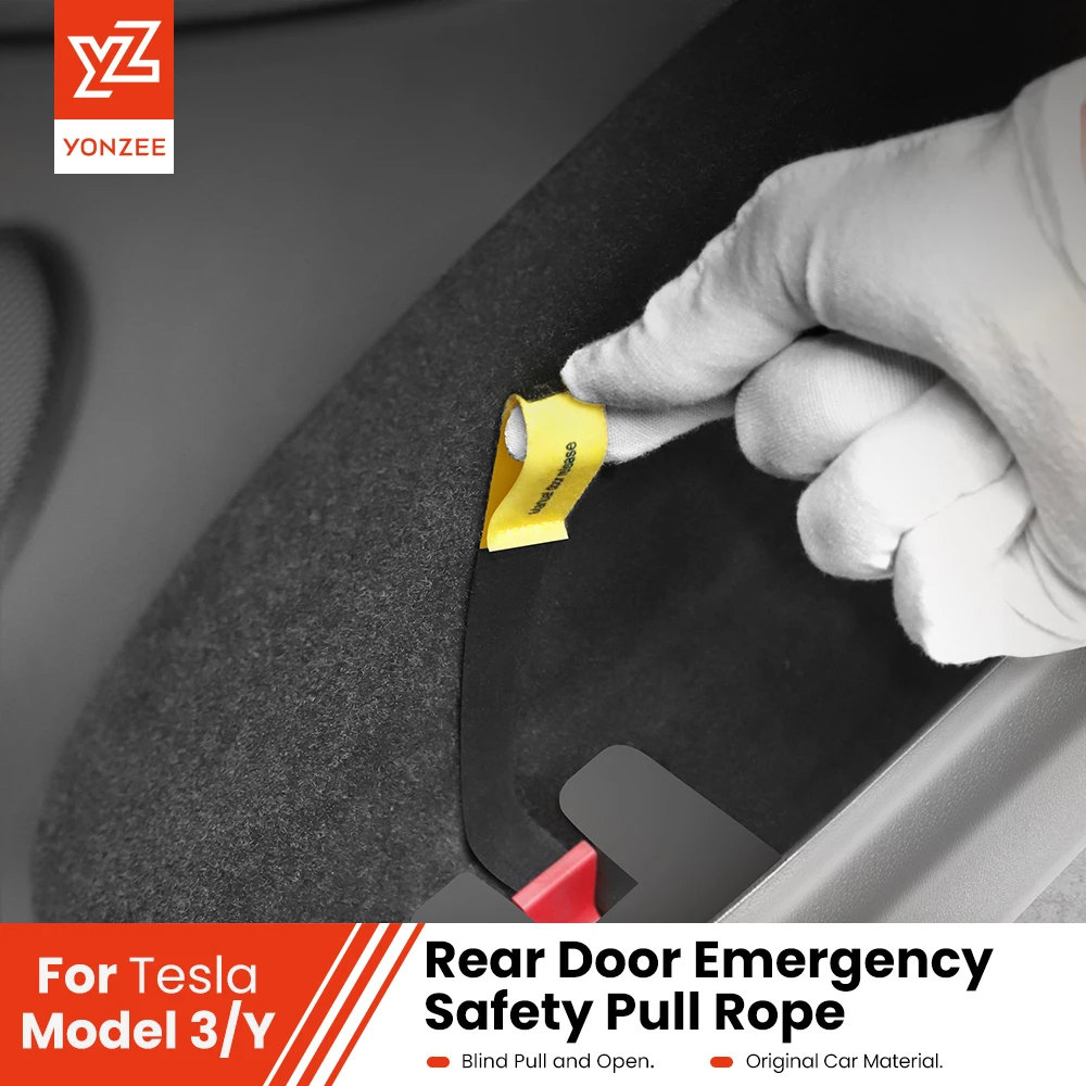 YZ для Tesla Model 3 Highland Y 2019-2024 Аварийный трос задней двери Расширенный ручной механизм